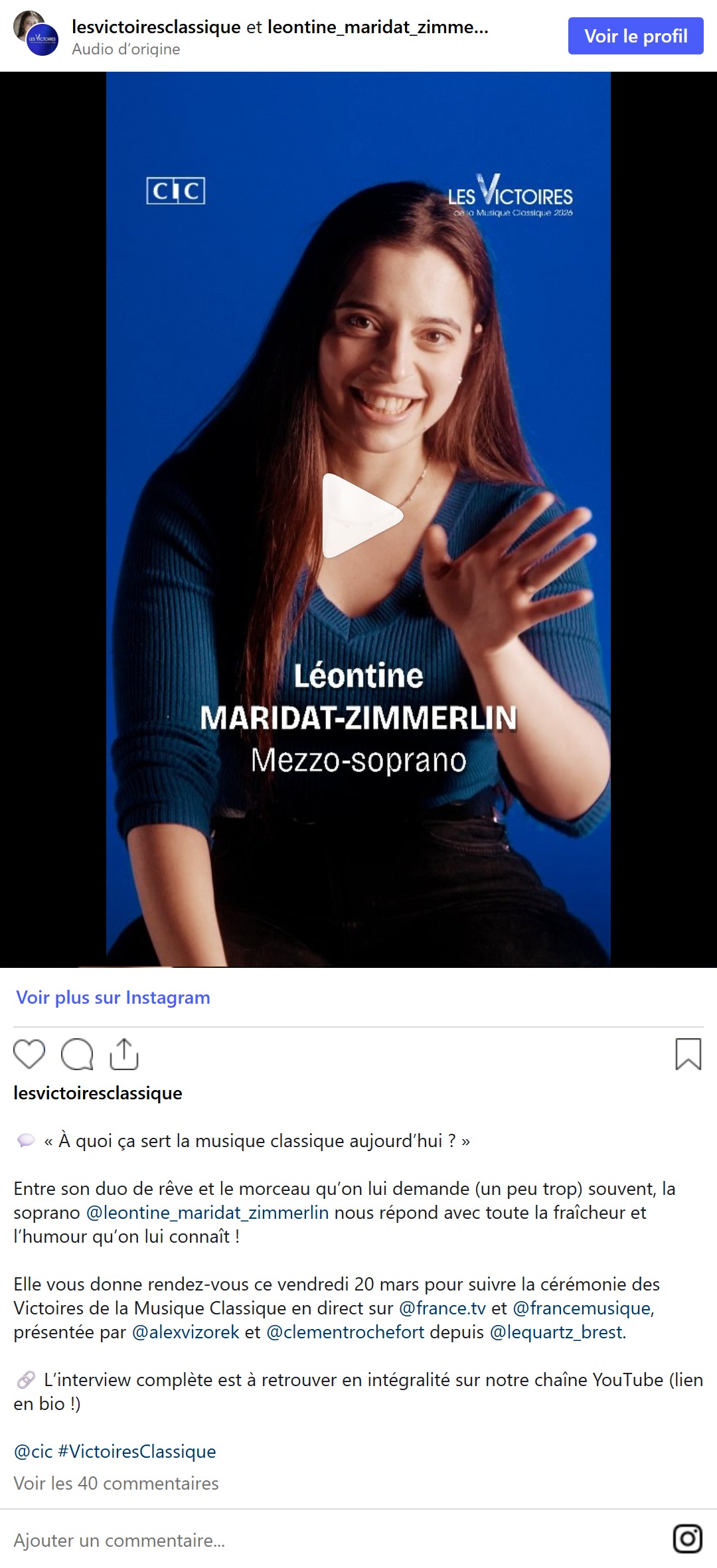 Une publication partagée par Les Victoires de la Musique Classique (@lesvictoiresclassique)